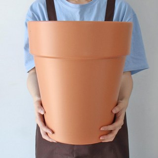Moriann 仿陶土塑膠花盆, 陶瓦色, 1個