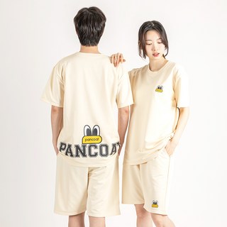 팬콧 팝시리즈 레터링 냉감 홈웨어 반팔 세트