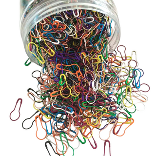 KHOOMIE 金屬燈泡造型縫紉安全別針 1000入 + 透明收納盒套組 5W0928, 1個, 混合色