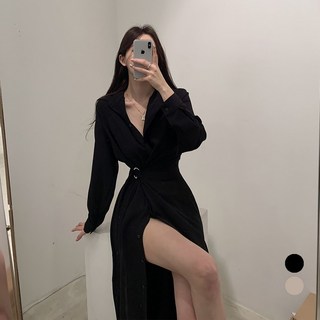 吊帶婚禮嘉賓長禮服, 黑色