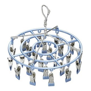 小綠豆居家百貨 不鏽鋼防滑防風衣夾 24夾, 藍色, 1個