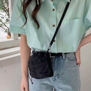 Plande 女用 托比 迷你 束口 斜背 & 肩背包, 黑色