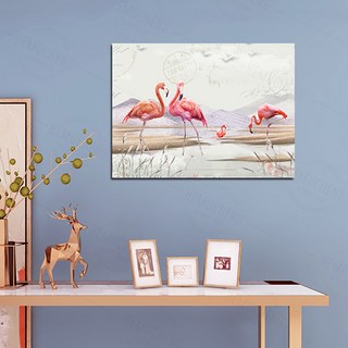 Señor Kim 北歐風魔鬼氈電錶配電箱遮蓋布, 家庭紅鶴