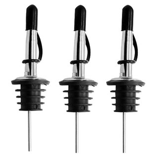 GOODLIVING 不鏽鋼雞尾酒葡萄酒倒酒器組, 銀, 3個