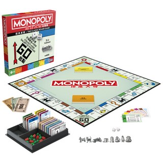 Hasbro 孩之寶 MONOPOLy 地產大亨 經典台灣版 快速成交地產投資遊戲, 混合顏色, 1盒