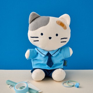 BUTTERSHOP 牛奶貓學校中型玩偶, 22cm, 白色, 1個