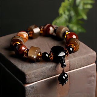 Buddha Best 如願以償財運瑪瑙天然原石念珠手鍊