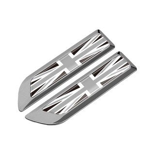 bebehome 多國旗幟車側金屬徽飾貼, 1套, 灰色英國黑色