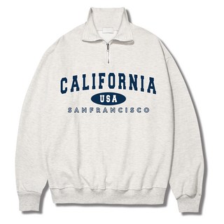 일루소 남녀공용 특양면 캘리포니아 USA 하프 집업 맨투맨