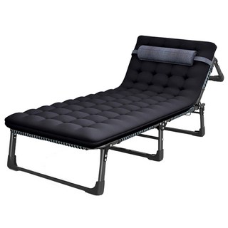 dapernam 折疊床 + 枕頭 + 靠墊 套組, 黑色