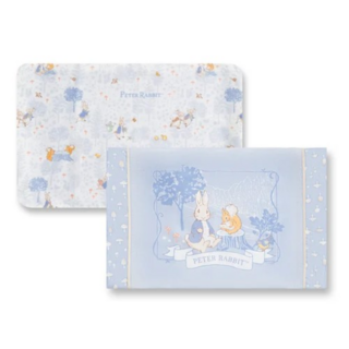 奇哥 乳膠健康枕 + 悅讀比得兔健康枕套2件組 1歲以上, 藍色