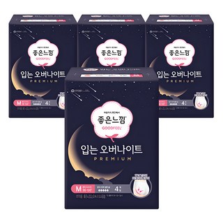 [箱裝]GOODFEEL 頂級褲型夜用, 4片, M, 4包