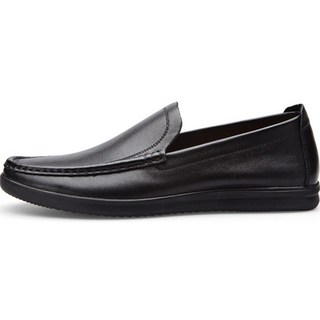 Vonin 男士天然牛皮海麥斯彈性輕量外底舒適樂福鞋 TS067BK