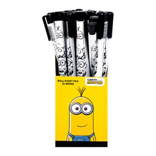 小小兵油性原子筆 0.48mm, 黑色, 30個