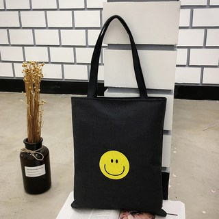 엘쏘 디자인 블랙 화이트 프린팅 에코백