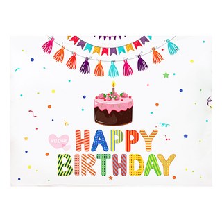 EUMES 生日蛋糕設計 生日派對祝賀橫幅, 生日蛋糕 多色