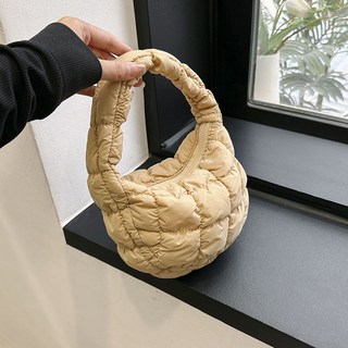 Hilio 絎縫迷你雲朵包, 淺褐色