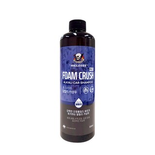 HIGLOSEE Foam Crush 鹼性洗車精, 500ml, 1個