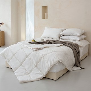 Airwool 飯店級100支純棉羊毛被芯 冬季用, 白色