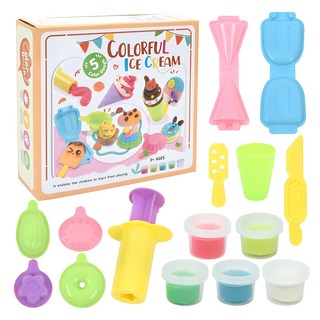 Oztoy Play Color Dough 冰淇淋黏土組, 1組, 冰淇淋款, 350g