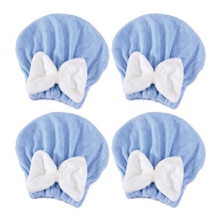 小麥購物 蝴蝶結乾髮帽 Y541, 寶石藍, 1組