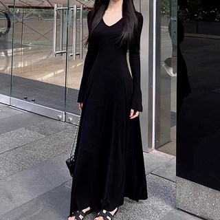 마켓에이 여성용 딥 슬림 롱 니트 원피스 M263-0014