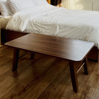 Hey Molly Harang 原木方形摺疊客廳沙發茶几 900mm, 胡桃木色