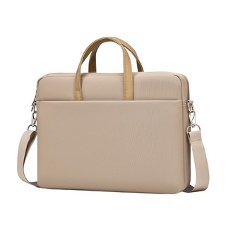 OMG 牛津布單肩手提電腦防震包, 卡其色, 1個