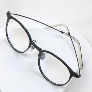 MELACME 圓形超輕量5g β鈦透明眼鏡塑膠框