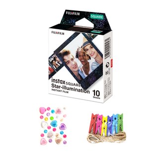 FUJIFILM 富士 instax 設計方形底片 Stylumination 量販套組 寶石貼紙 隨機出貨, 1套, 單一商品