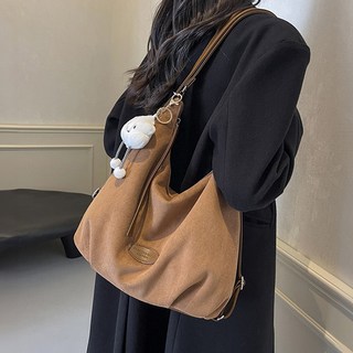 Chichills Gureuseu 磨砂托特休閒鑰匙圈後揹包 11994, 棕色