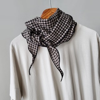 Babisoo 格紋三角領巾