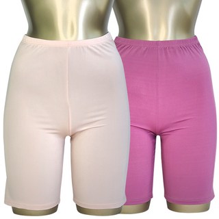 Muttimama 人造絲修身5分內搭襯褲 2入