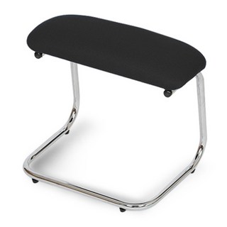 CHAIR FOCUS Alpha 布面腳凳, 黑色