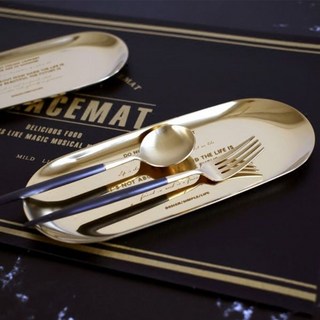 Craftsman In Storage 收納職人 原創北歐ins風刻字金屬不銹鋼首飾盤/托盤/收納盤, 金色