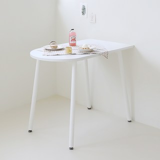 SHABATH Scandina 溫馨半橢圓餐桌, 2人, 白色