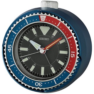 Seiko 精工 時鐘 QHE207L 鬧鐘 指針式 桌面擺飾, 藍色 + 紅色