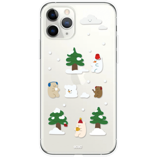 코쿼드 베어구미 크리스마스 클리어 휴대폰 케이스