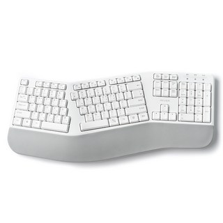 아이리버 멀티페어링 인체공학 무선키보드, 화이트, EQwear-ERGO WAVE EW3, 제조사축