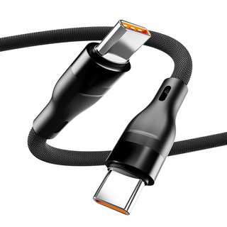 일리온 C타입-C타입 PD충전 60W 일반형 패브릭 케이블, 블랙, 1개, 2m