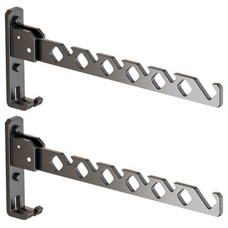 太空鋁壁掛折疊晾衣架 2個, 灰色