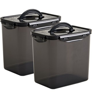 EASY&FREE 黑色泡菜保鮮盒套裝 耐熱可達100°C, 4.3L, 2個