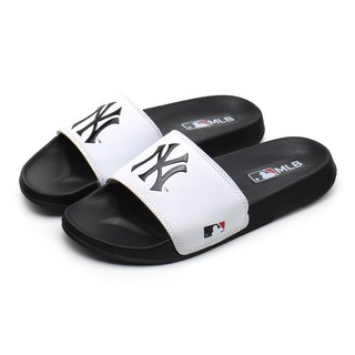MLB 美國職業棒球大聯盟 紐約洋基 基本款 PU 拖鞋, 白色的, 250mm