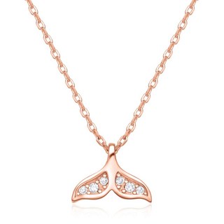 dieuamour 女性用鯨魚尾鋯石項鍊