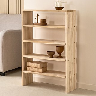 YANGJI BOOKCASE 原木雙腳層架 560, 杉木, 5層