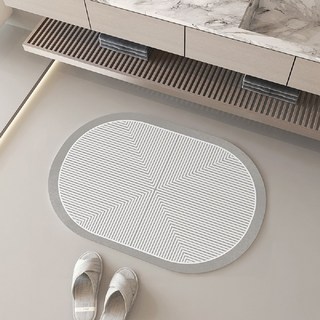 軟珪藻土地墊, 淨白, 2個