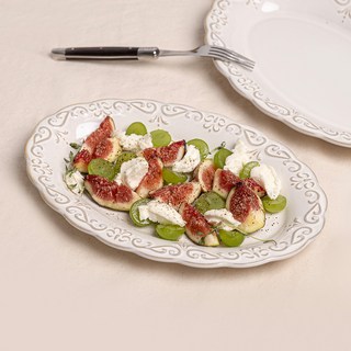 Olive Romance 復古仿古橢圓盤, 混合色, 1個