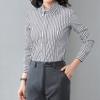 Raratina 女款Arre修身條紋罩衫正裝襯衫