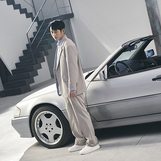 Mind Bridge 男款雙扣寬鬆西裝外套 MWJK0102