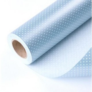 紙質珠光圓點捲筒包裝紙, 1個, 翡翠色